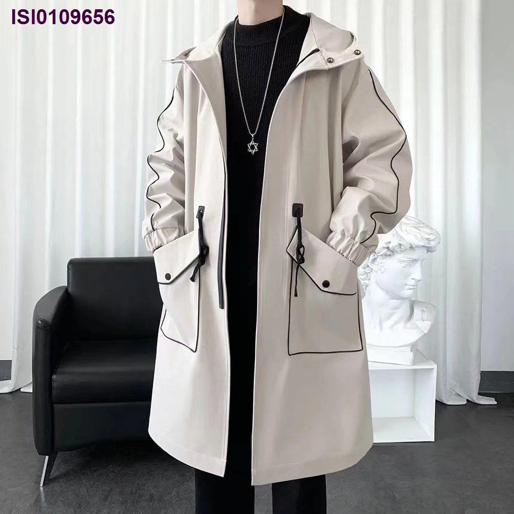 Hàng Có Sẵn Áo Khoác Dài Qua Gối Có Mũ Trùm Đầu Dày Giữa Thu Đông Hàn Quốc Versio Cho Nam