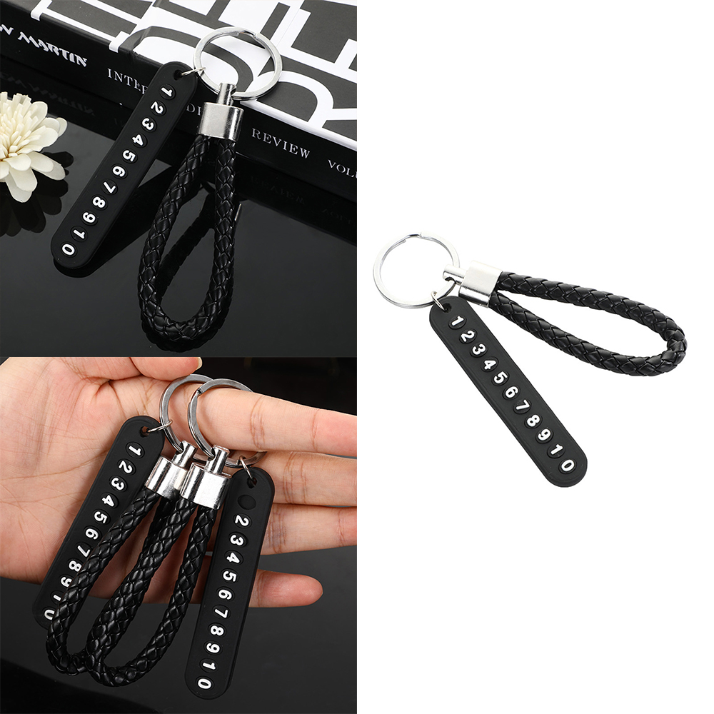 Móc khóa bảng số điện thoại chống thất lạc sáng tạo cho ô tô