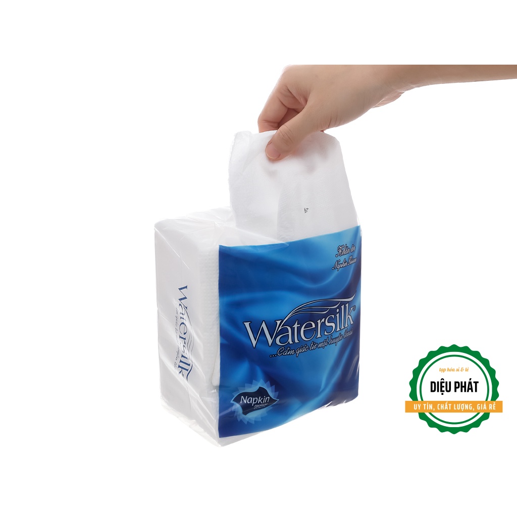 ⚡️ Giấy Vuông, Khăn Giấy Ăn Watersilk 1 Lớp Gói 100 Tờ