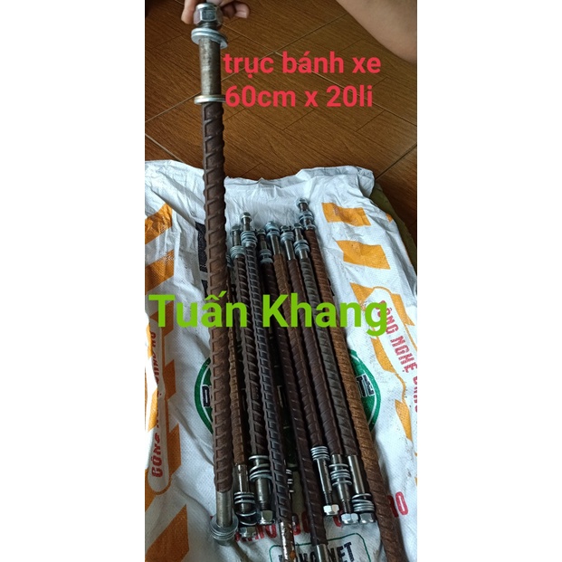 Trục xe đẩy 20mm  dài 60cm