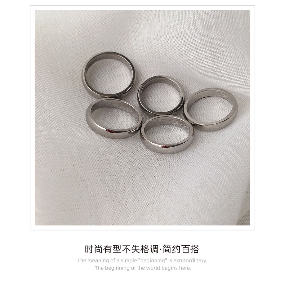 Nhẫn thép titan không gỉ 22316 không phai màu dành cho cặp đôi nam nữ