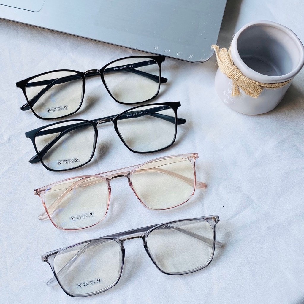 Gọng kính cận nam nữ mắt vuông, chất liệu nhựa dẻo thiết kế nhiều màu sắc - TR209 | BigBuy360 - bigbuy360.vn