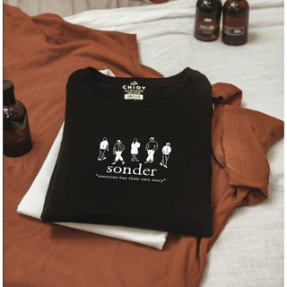 Áo thun in trắng đen cotton 🍄 Sonder 🍄