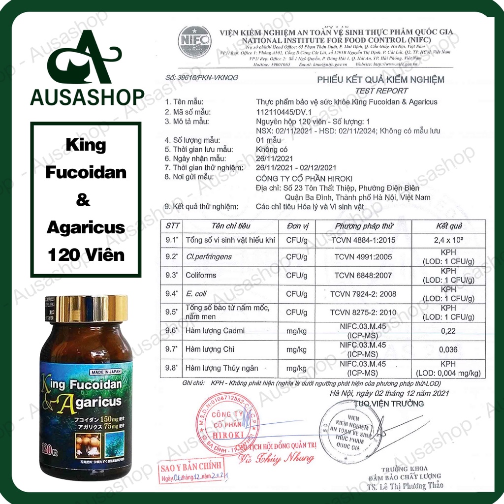 King Fucoidan & Agaricus Hộp 120 Viên - Hỗ Trợ Điều Trị Ung Thư - Chính Hãng Nhật Bản