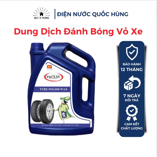 Dung Dịch Đánh Bóng Vỏ Xe ,Xi Đánh Bóng Lốp Xe Polish Wax Pallas 1.5 Lít-Pha tỷ lệ 1/3-Điện Nước Quốc Hùng
