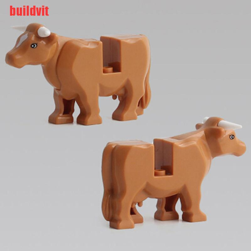 {buildvit}1Set Crocodile Tiger Cow Animal Buildable Model kids Animal Building Block Toys YFV