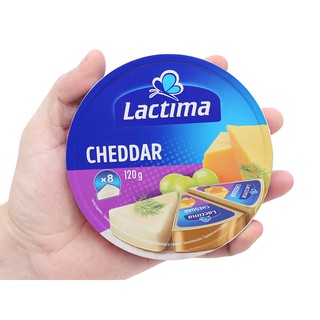 Phô mai Lactima Cheddar 120g (8 miếng) - HarryPham