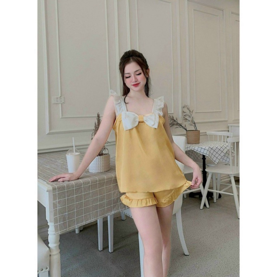 2D2 Đồ Bộ Ngủ 2 Dây Nơ Trắng Baby #Đồ Ngủ | Đồ Bộ Nữ | Váy Ngủ | Pijama | Pizama | Pyjama - -. . | BigBuy360 - bigbuy360.vn