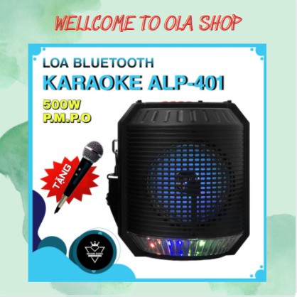 Loa Bluetooth ALP-401 Nghe Nhạc Hát Karaoke, Tặng Micro Xịn Sò [09-175]