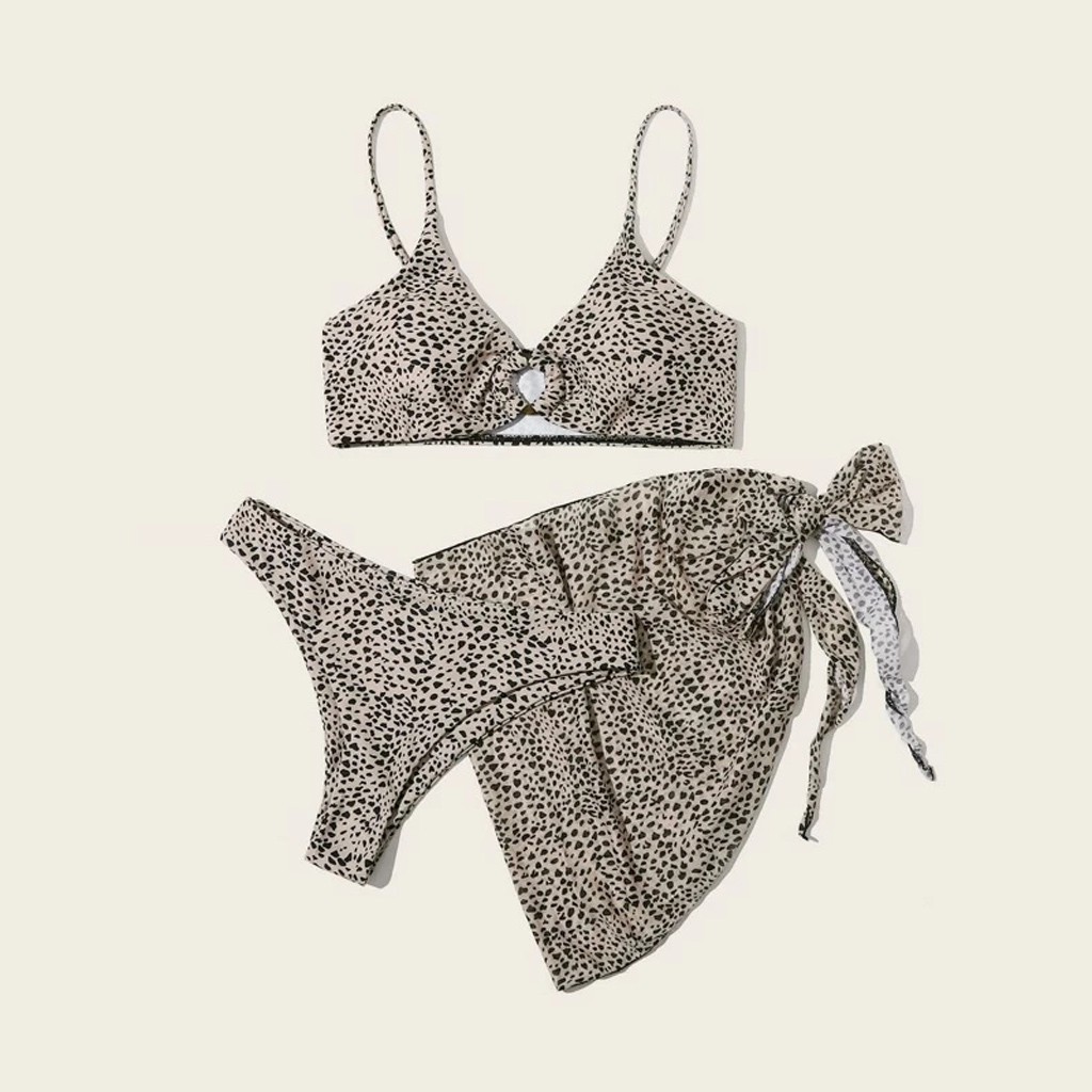 Bộ Bikini Cột Dây + Khăn Quấn Xẻ Cao Quyến Rũ Cho Nữ | BigBuy360 - bigbuy360.vn