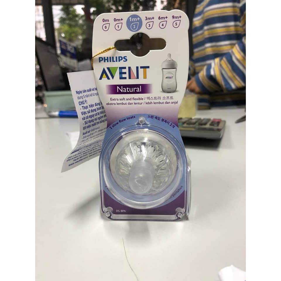 NÚM TI PHILIPS AVENT NATURAL CỔ RỘNG SỐ 1,2,3,4,5