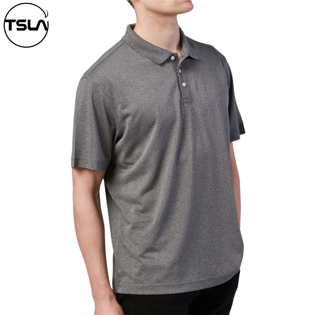 Áo polo nam thể thao cổ bẻ TSLA DEVOPS trơn basic cộc tay vải mát thoáng khí kháng khuẩn chống UV DES3031