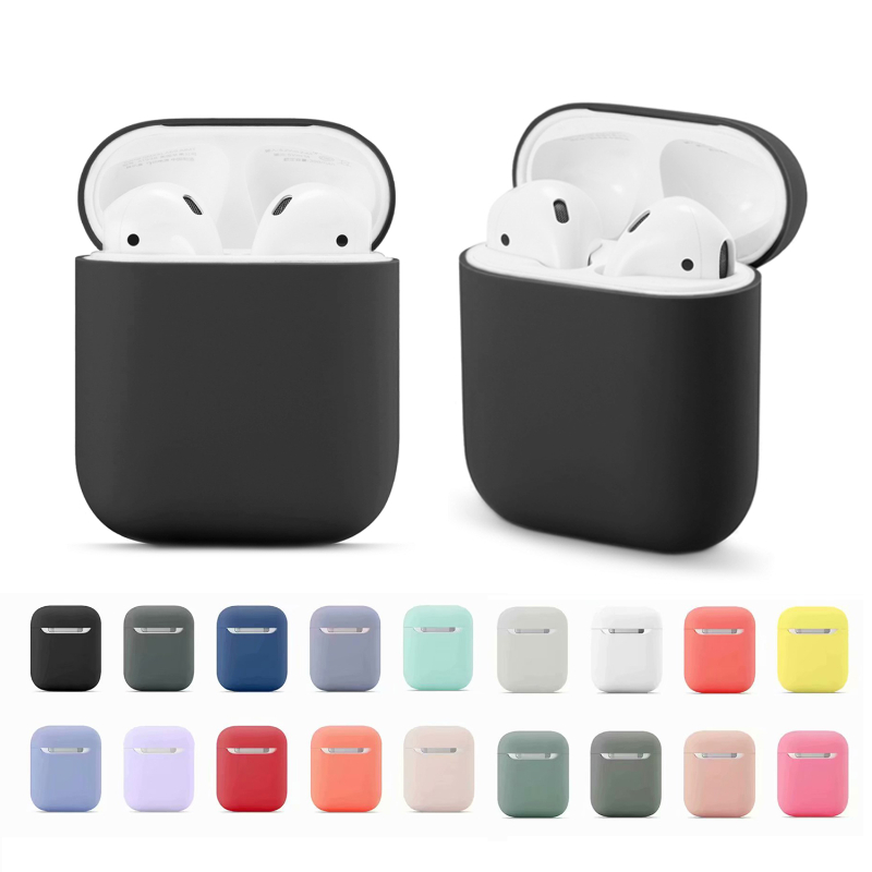 Vỏ bảo vệ hộp sạc tai nghe không dây bluetooth mềm cho Apple Airpods 1/2