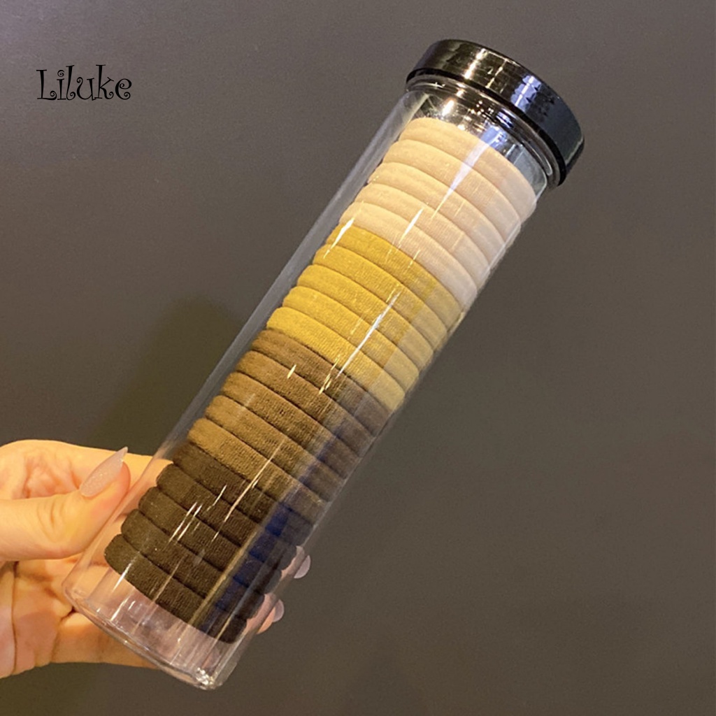 Dây Buộc Tóc Co Giãn Màu Trơn Đơn Giản Cho Nữ