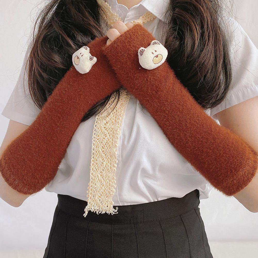 MYRONGVN Găng Tay Len Giữ Ấm Thời Trang