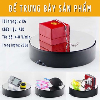 💥Free Ship💥Đế Xoay Trưng Bày Sản Phẩm - Đường kính bàn xoay 18cm - Trọng lượng sản phẩm trưng bày nhỏ hơn 2kg