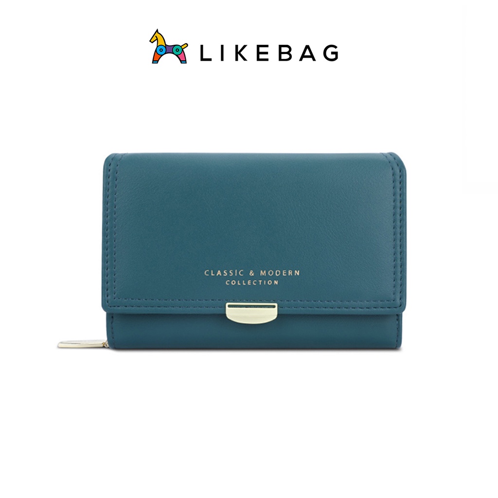 Ví nữ mini cầm tay LIKEBAG basic trơn T2704-001 - LIBAGI