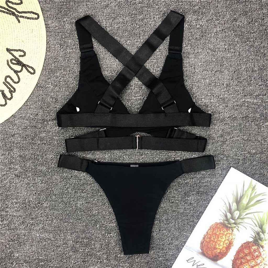 Bikini 2 mảnh phối dây đan chéo gợi cảm dành cho nữ | BigBuy360 - bigbuy360.vn