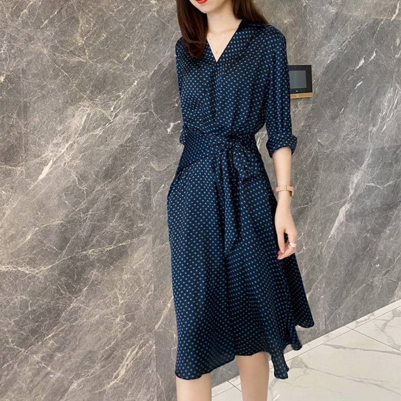 Đầm Dáng Ôm Eo Cao Họa Tiết Chấm Bi Thời Trang Xuân Hè Chất Lượng Cao H4477 2022 Dành Cho Nữ
