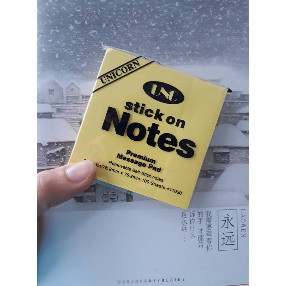 Giấy nhớ (stick note) UNC cỡ nhỏ, vừa, đại (3*2, 3*3, 3*4)