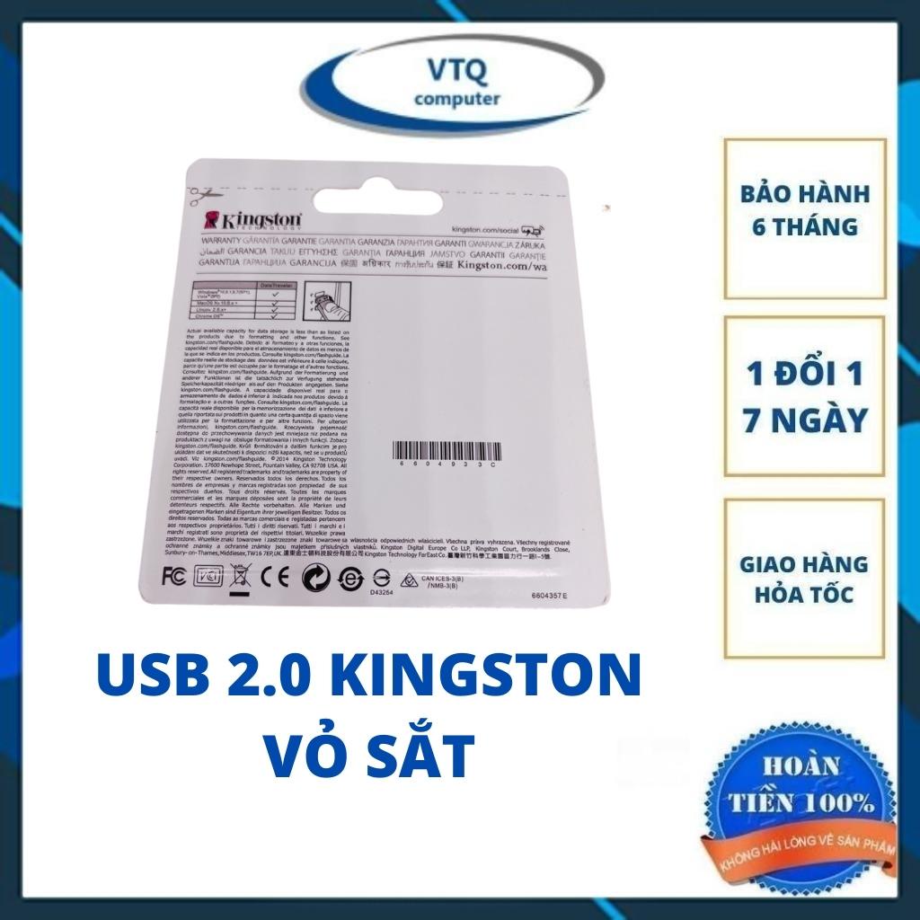Usb Kington 2.0 64gb/ 32gb/ 16gb/ 8gb thiết kế nhỏ gọn, vỏ kim loại, chống nước
