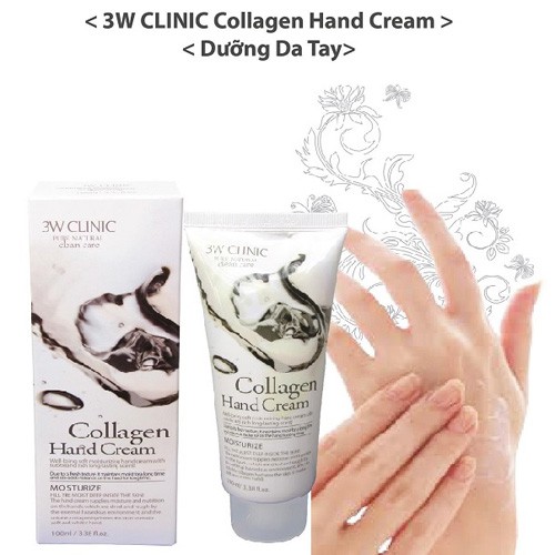 Kem Dưỡng Da Tay Tinh Chất Collagen 3W Clinic Hand Cream 100ml