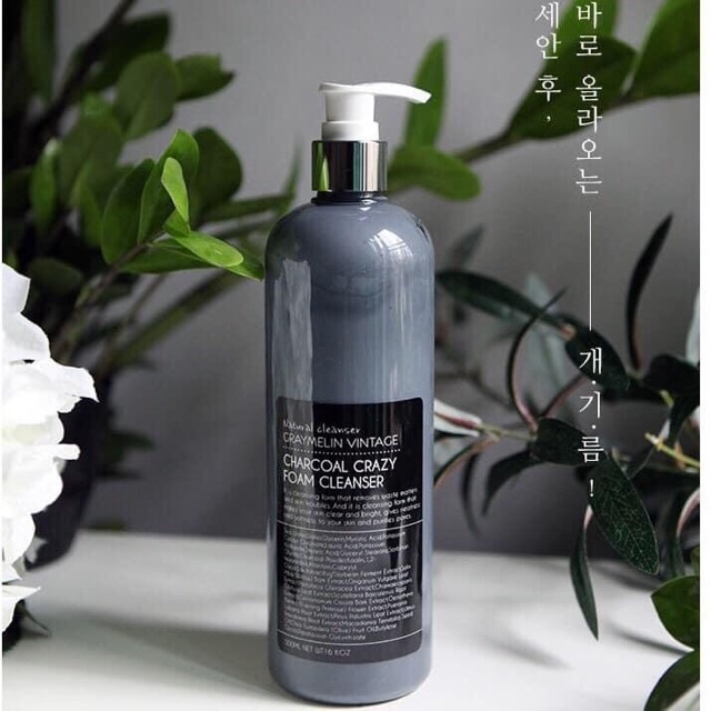 Sữa Rửa Mặt Tạo Bọt Graymelin Charcoal Crazy Foam Cleanser 500ml