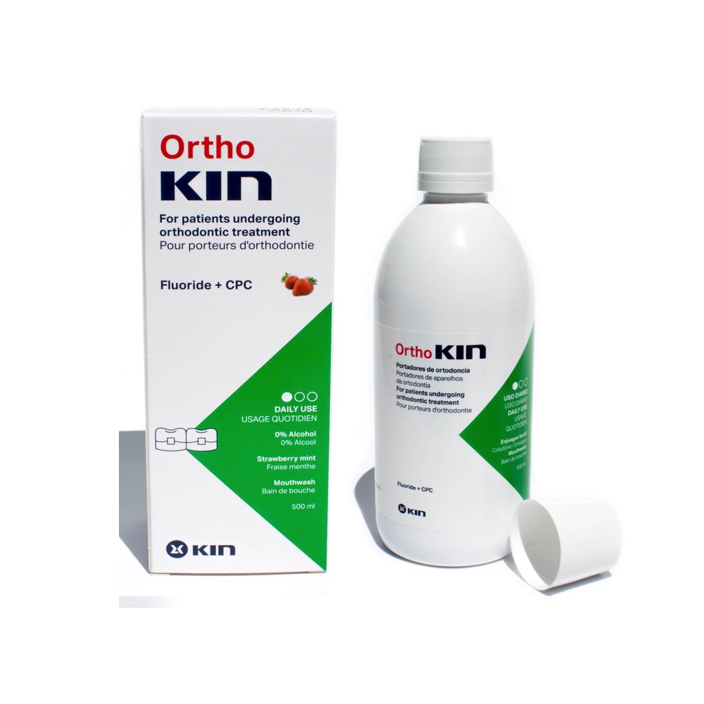 ✅ ORTHO KIN hoặc KIN GINGIVAL - Nước súc miệng kháng khuẩn hỗ trợ ngừa viêm nướu, sâu răng, chỉnh nha, Niềng răng