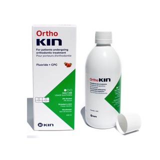 ✅ ORTHO KIN 500mL - Nước súc miệng kháng khuẩn hỗ trợ ngừa viêm nướu, sâu răng, chỉnh nha, Niềng răng