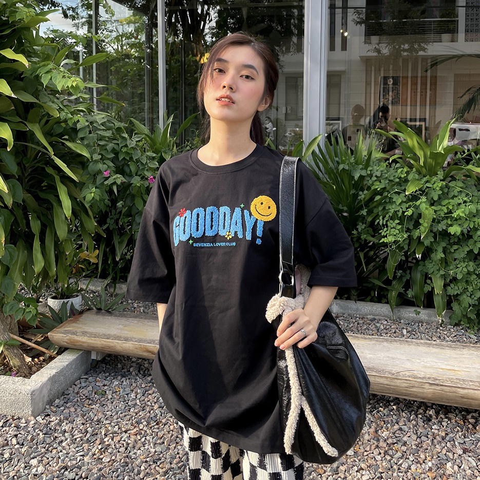 Áo thun Goodday - Đen/Trắng | BigBuy360 - bigbuy360.vn