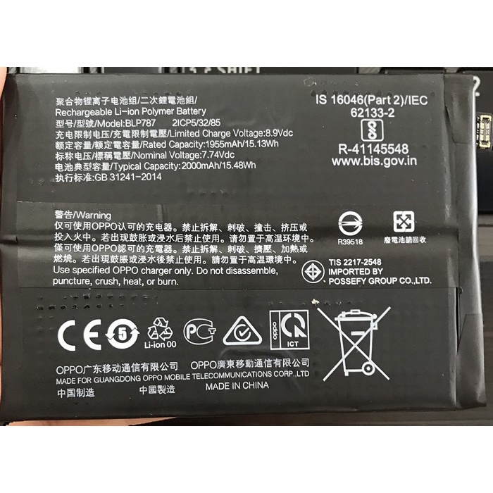 Pin Điện Thoại Oppo BLP787 Reno 4 Pro