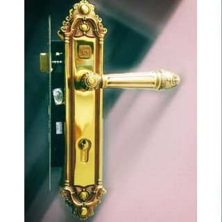 Khóa tay gạt HC8526 Huy Hoàng đồng thau