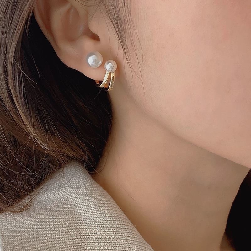 Bông Tai Mạ Bạc 925 Kiểu Dáng Đơn Giản Thời Trang Dành Cho Nữ