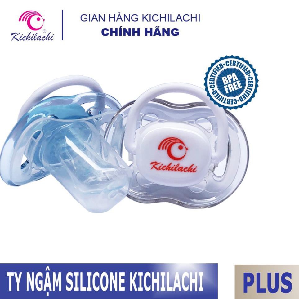 Ty ngậm, ty giả silicon kichi loại đẹp cho bé 0-6m, mềm mai như ti mẹ chống giật mình quấy khóc ở trẻ