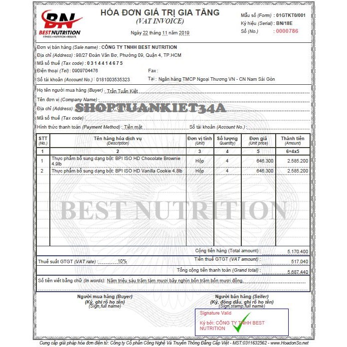 Gói 1Kg Sữa Tăng Cơ Whey Protein ISO HD Bpi