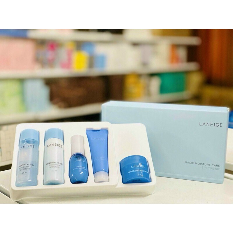 Set Dưỡng Ẩm, Cấp Nước 5 Món Laneige Moisture Care Travel Kit