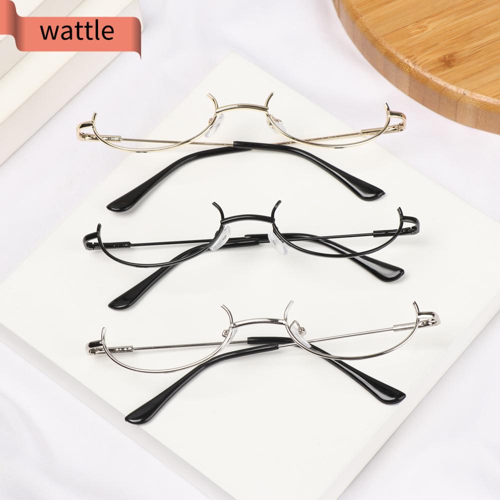 WATTLE Fashion Decoration Eyewear Cosplay Party Photography Eyeglasses Glasses Frame Myopia Metal No Lens Unisex Half Frames/Multicolor