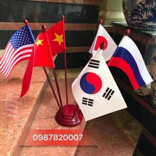 Cờ để bàn cắm 6 nước