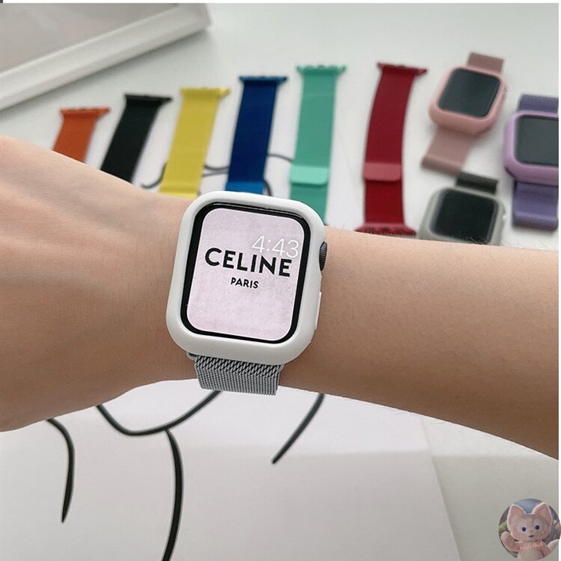 Dây đeo và ốp đồng hồ Milanese 2 EN cho Iwatch Series 6 SE 5 4 3 2 1 38 40 42 44mm