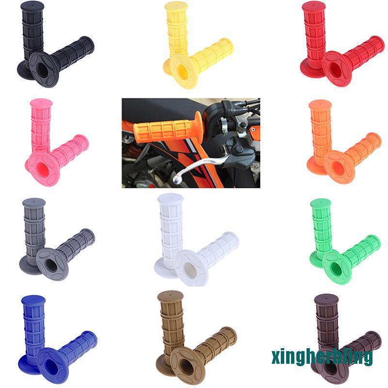 1 Cặp Vỏ Bọc Tay Lái Xe Máy Bằng Cao Su 7 / 8 "