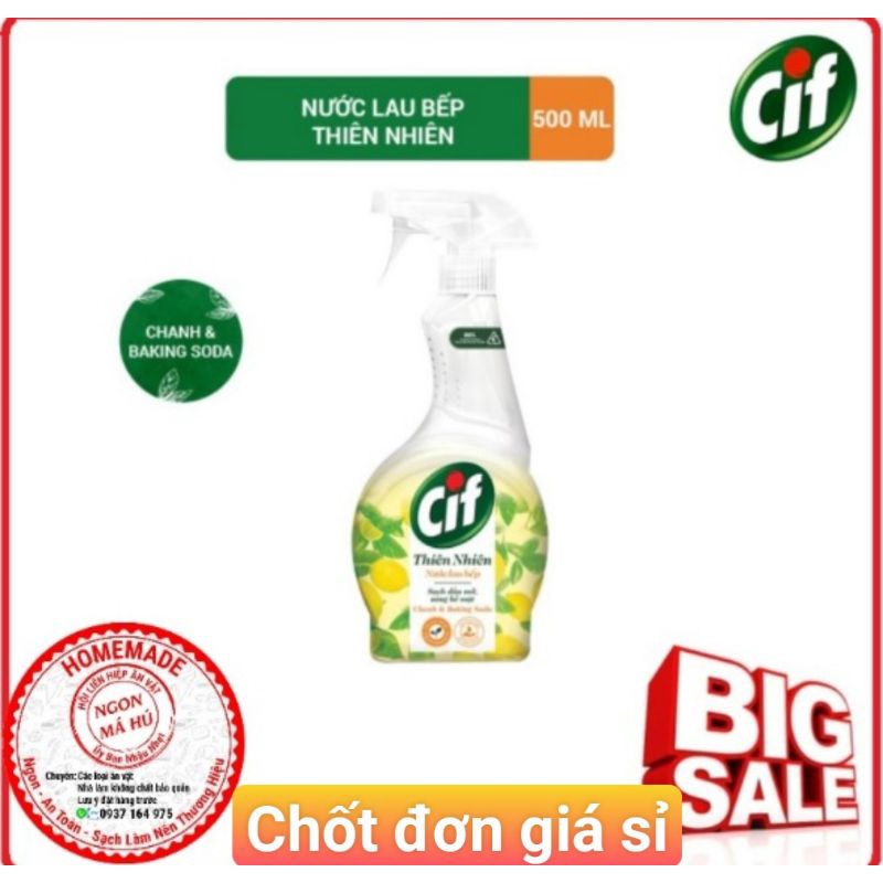 Nước Lau Bếp Cif Hương Thiên Nhiên Chai 500ml