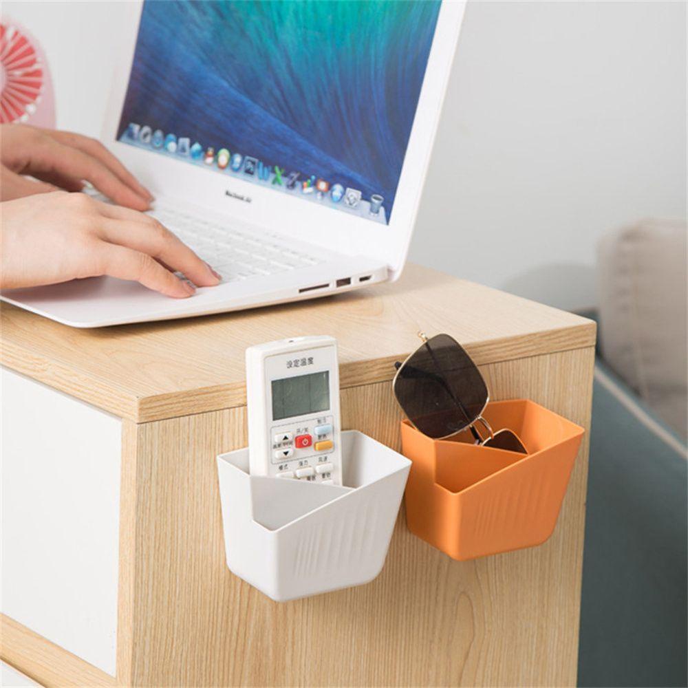 ♫DAPHNE♫ Home Remote Control Organizer Case Plastic Toothbrush Storage Rack Storage Box Multifunctional Rack Accessories Punch-free Adhesive Wall-mounted/Multicolor