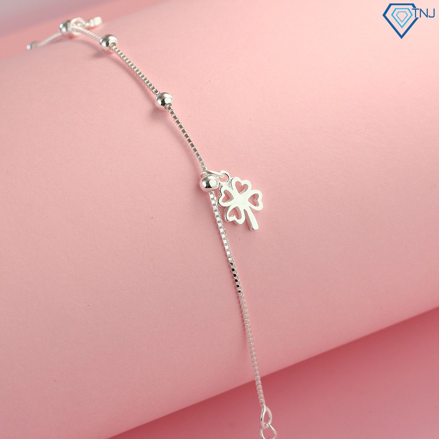 Lắc chân bạc nữ đẹp họa tiết hình cỏ 4 lá LCN0054 - Trang Sức TNJ | BigBuy360 - bigbuy360.vn