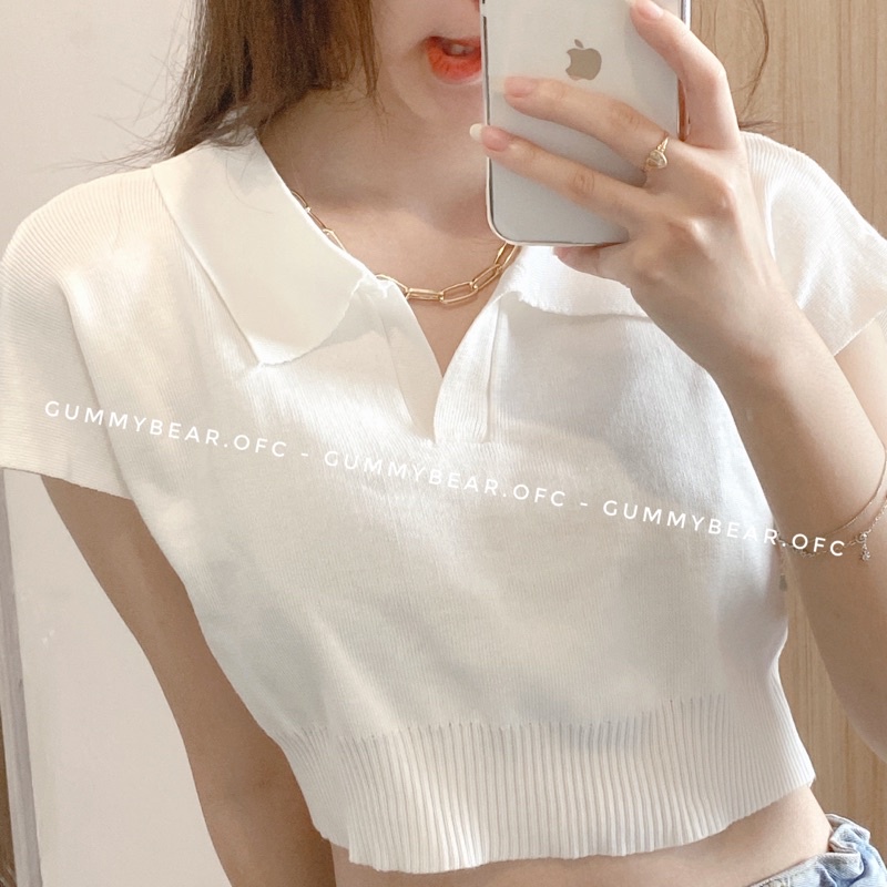 MIA CROPTOP | Áo Croptop Len Dệt Co Giãn