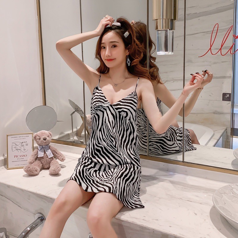 Váy ngủ 2 dây Hot 2021✨FREESHIP✨ Đầm ngủ  lụa cao cấp, Gợi cảm đồ mặc nhà chất vải đẹp thoáng mát sexy