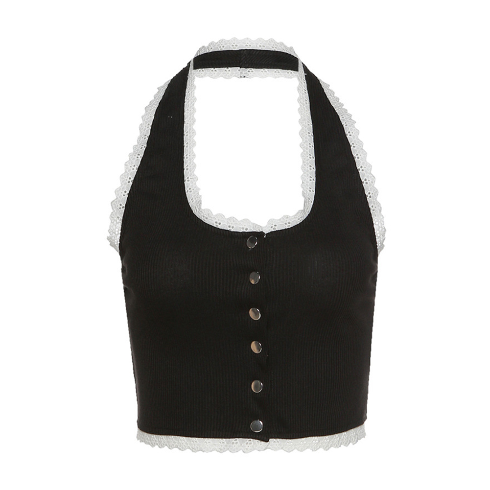 Áo Lửng Hai Dây Phối Ren Gợi Cảm Cho Nữ