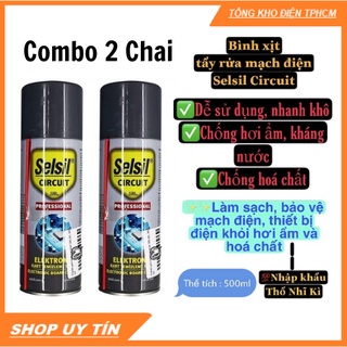⚡Combo 2 ⚡Chai Xịt 500ml SELSIL CIRCUIT Vệ Sinh Bo Mạch Điện Tử  (Thổ Nhĩ Kì)