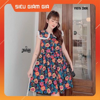 Váy bầu thời trang thiết kế chất lụa hoa freesize từ 45 đến 70kg