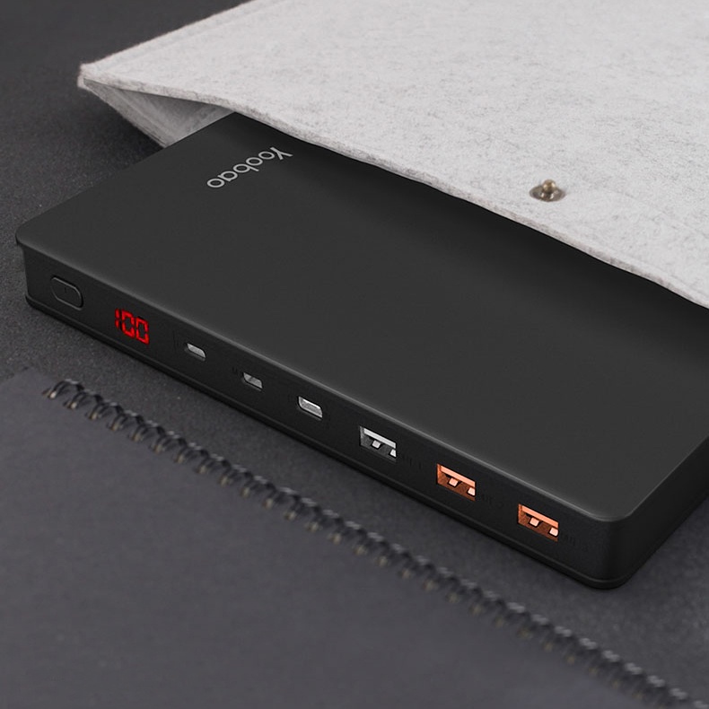 Pin sạc dự phòng Yoobao PD65W 30000mAh Sạc Laptop Sạc nhanh nhiều thiết bị - 2 kiểu input