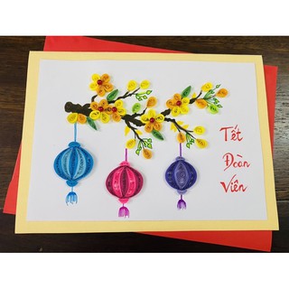 Thiệp chúc Tết quiling handmade